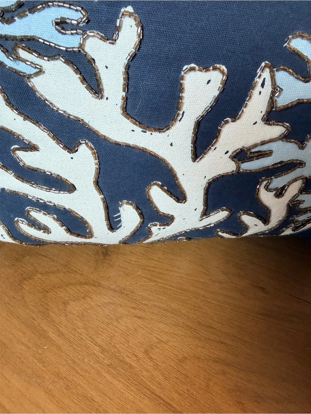 Designer Coastal Beaded Throw Pillows Nicole Miller/DeBage